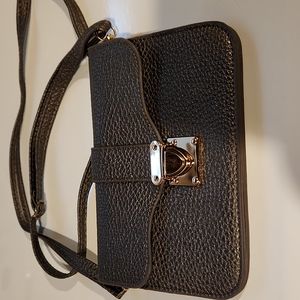 Gray clutch/crossbody bag